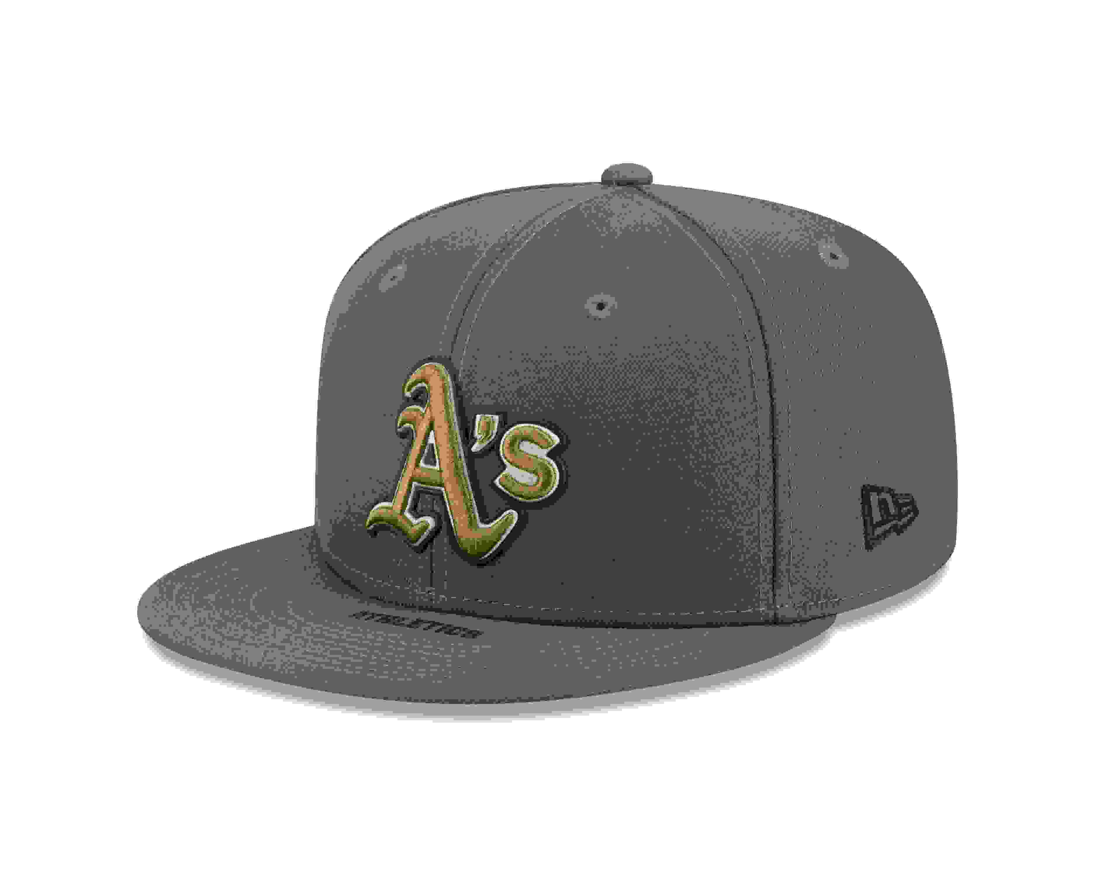 New Era Oakland Athletics 9FIFTY Armed Forces Green Snapback Hat